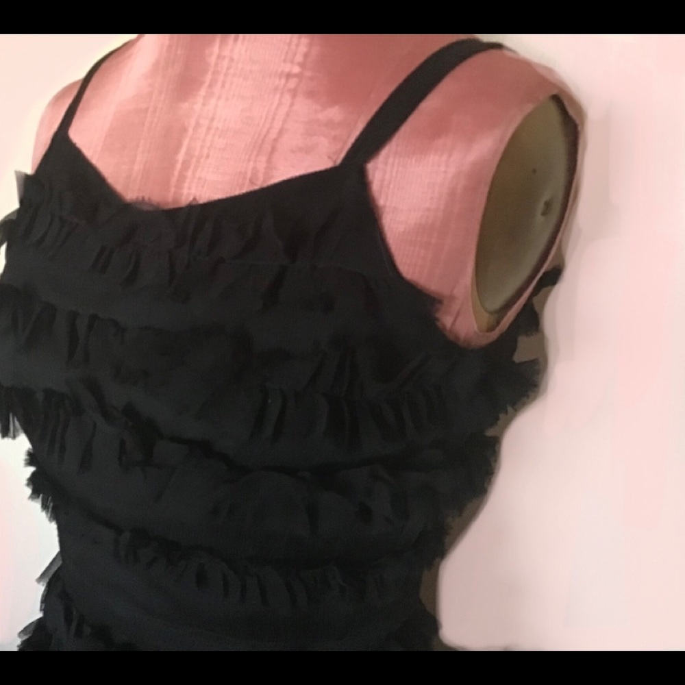 NWT Anna Sui Silk Laser Cut Ruffled Tiers Dress XS - Picture 3 of 8